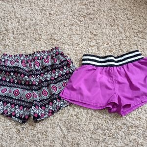 2 pairs of girls shorts 6/6x